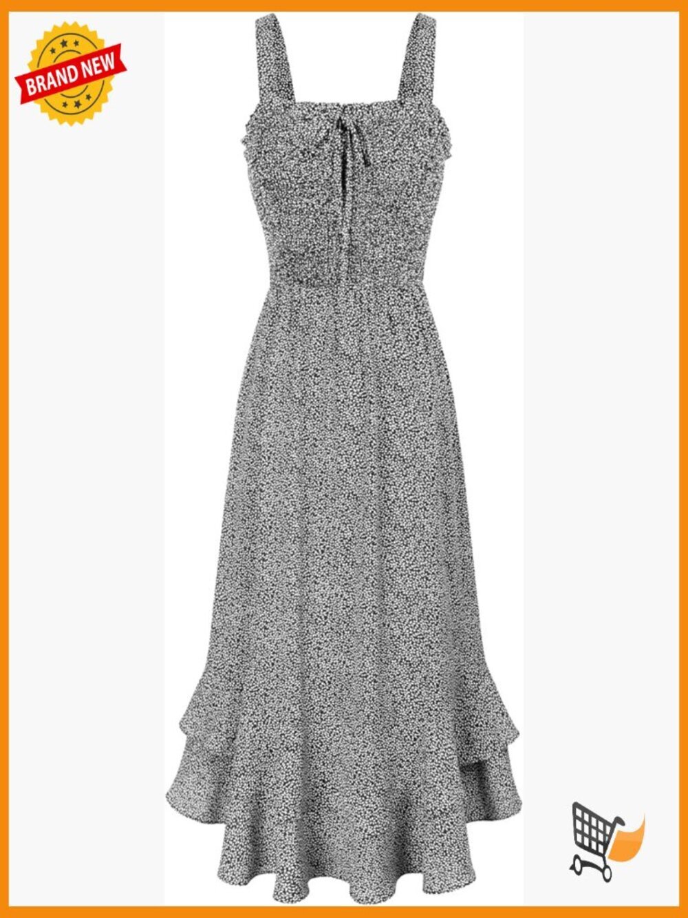 Boho Floral Square Neck Maxi Dress with Adjustable Straps